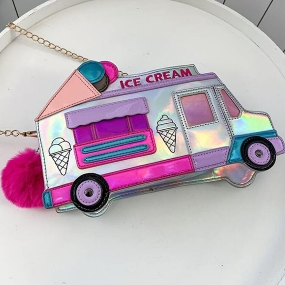 Holographic Ice Cream Truck Crossbody Bag - Picture 3 of 8